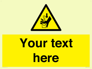 Custom warning hand crushing between press brake tool